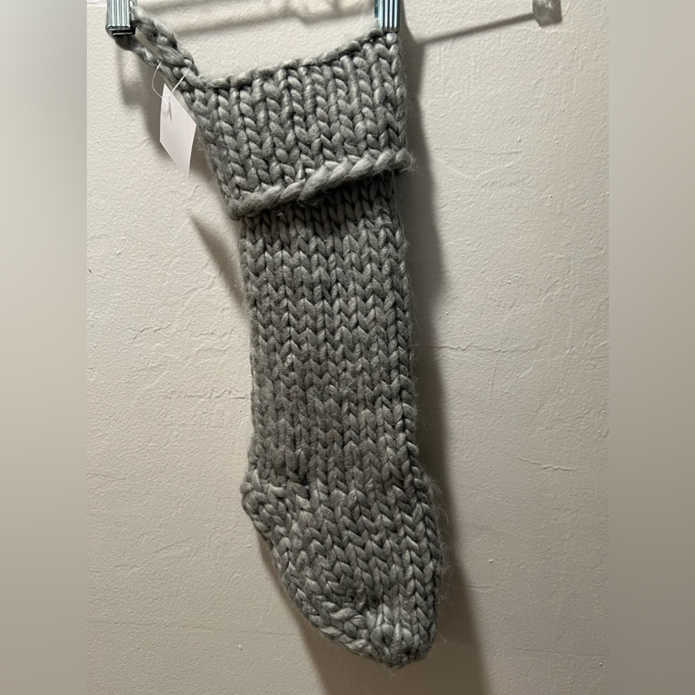 Gray NWT Stocking Sweater Material Thick Bulky Cozy Perfect Holiday